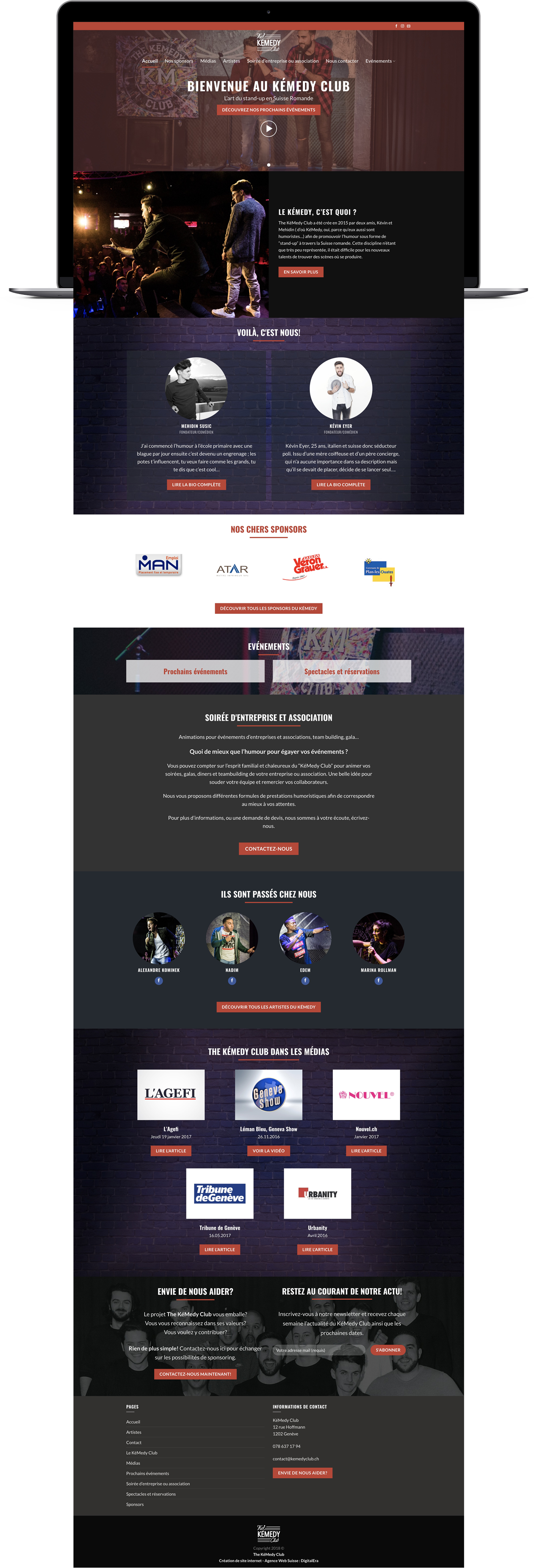 Design et Développement du site internet du KemedyClub