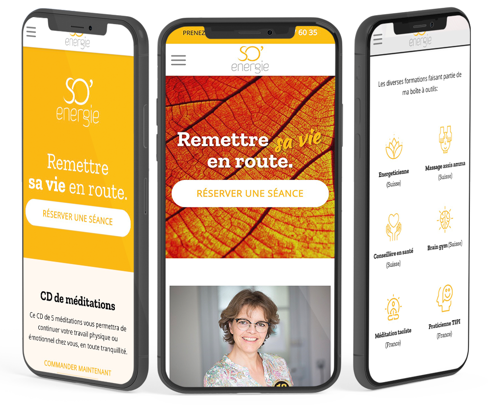 Version mobile responsive du site internet de So-Energie
