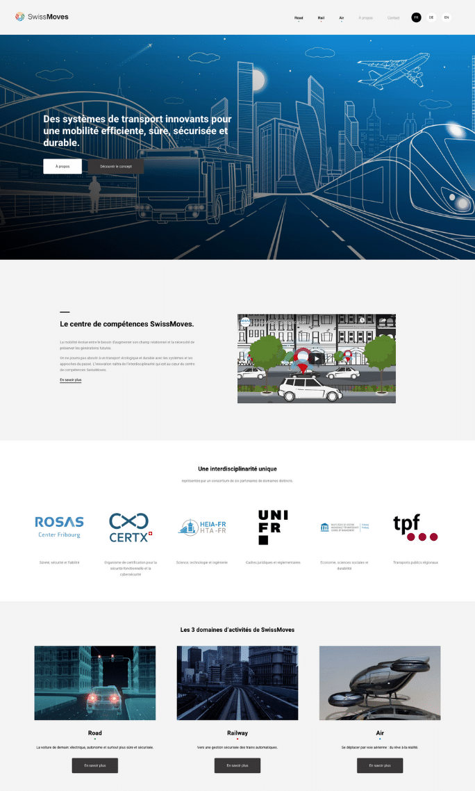 Exemple création site internet à Fribourg